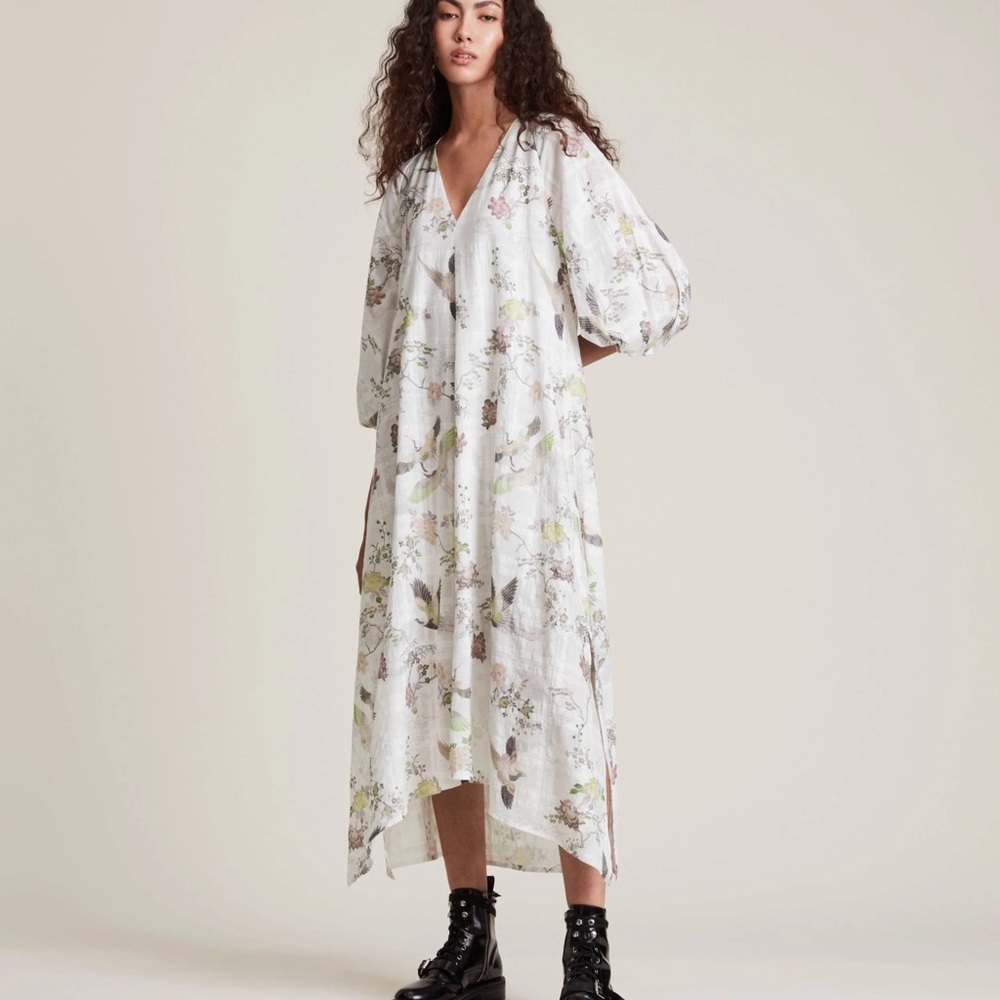 🕊️ALL SAINTS🕊️ US 6 Floral White Dress